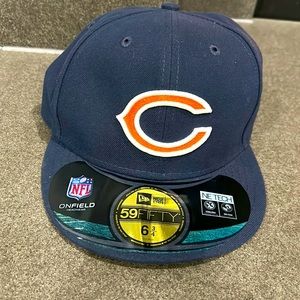 59Fifty New Era NFL Chicago Bears Fitted Hat Cap On Field Headwear Size 6 3/4